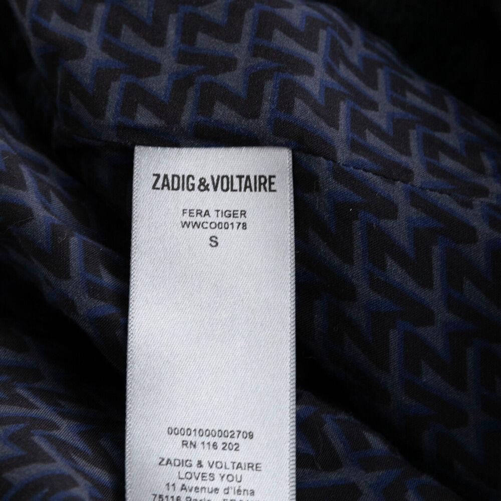 Zadig & Voltaire Women Fera Tiger Print Faux Fur Coat Ferra Tiger Noir Size S - Picture 6 of 6
